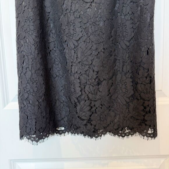 Banana Republic Womens Lace Midi Skirt Size 10 Workwear Minimalist Whimsigoth - Picture 2 of 8